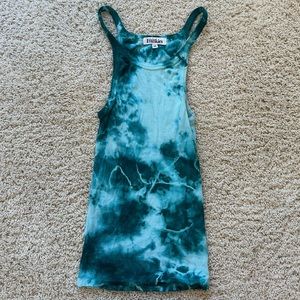 Frankie’s Bikinis Blue Tie Dye tank top